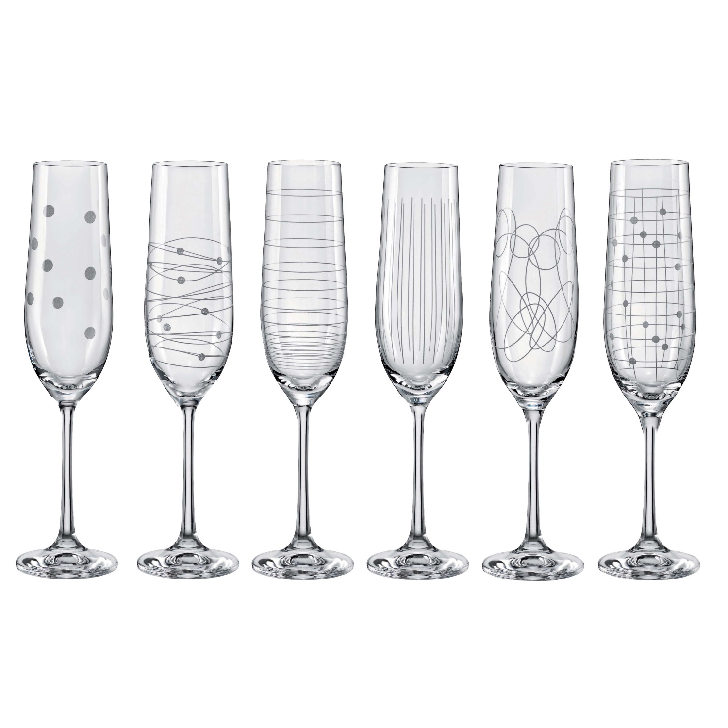 Bohemia Elements Flutes Set 6 190ml