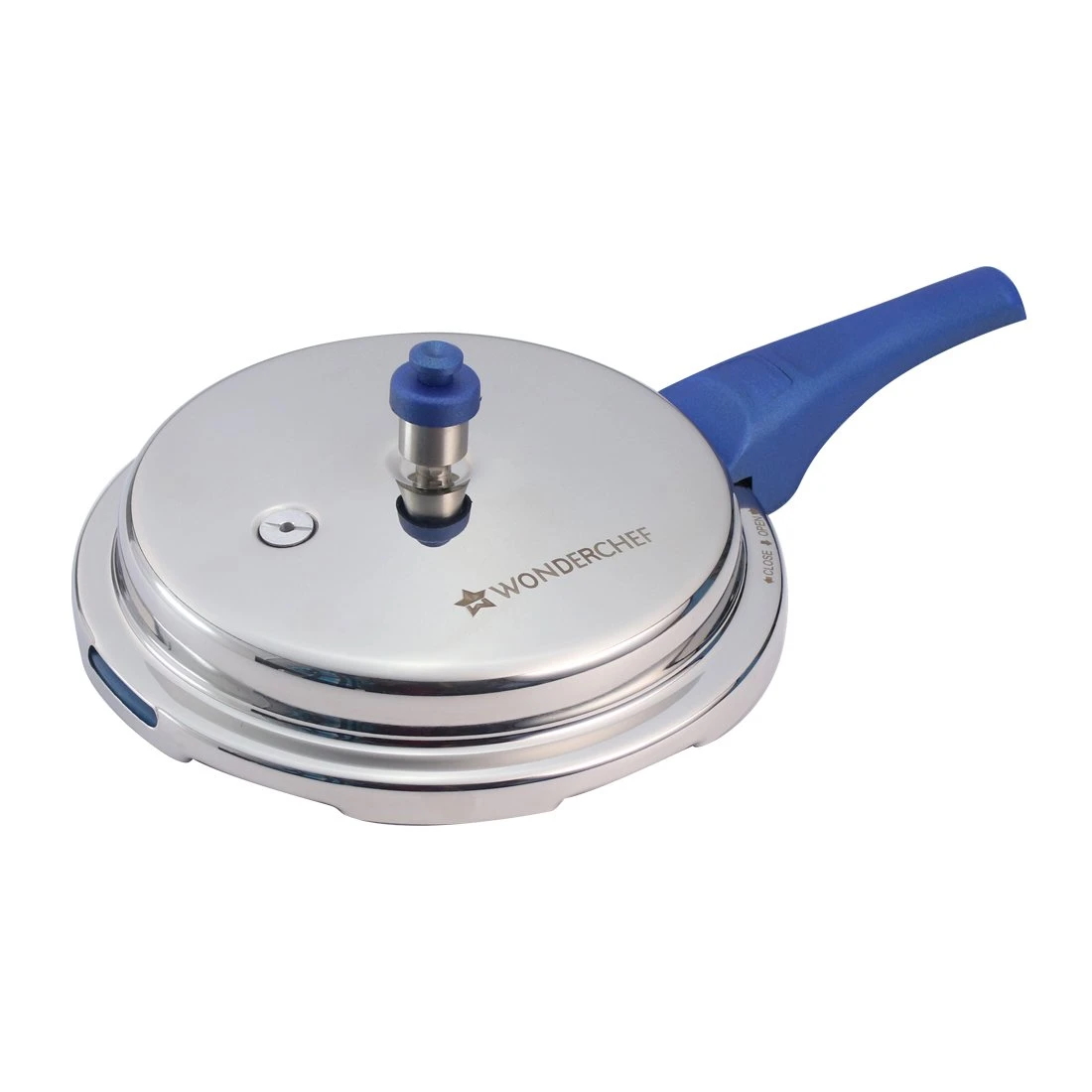 Wonderchef Nigella Pressure Cooker Outer Lid - Stainless Steel Blue 1.5L-3
