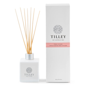 TILLEY CLASSIC WHITE REED DIFFUSER 150mL Pink Lychee