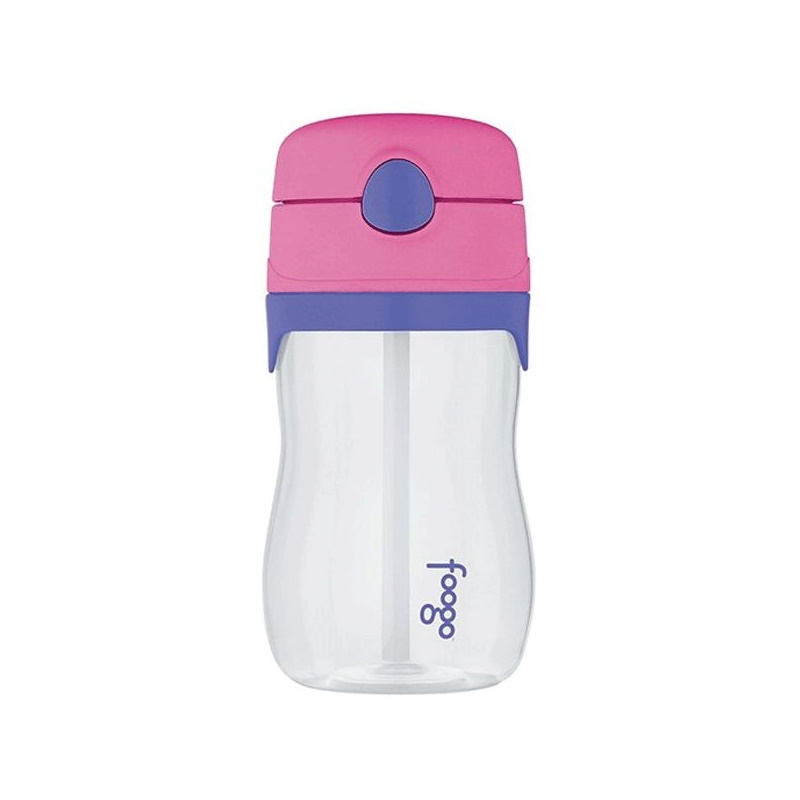 Thermos Foogo  BPA Free Tritan Plastic Drink Bottle with  Straw - Pink  320ml -3