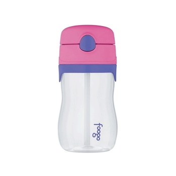 Thermos Foogo  BPA Free Tritan Plastic Drink Bottle with  Straw - Pink  320ml 