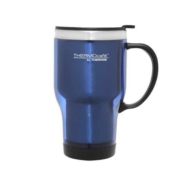 Thermos 470ml THERMOcafé Stainless Steel Inner, Plastic Outer Travel  Tumbler - Blue -1
