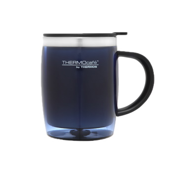 450ml THERMOcafé Stainless Steel Inner, Plastic Outer Desk Mug -  Blue