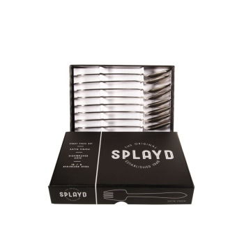 Splayd Black Label Stainless Steel Satin 8pc Set