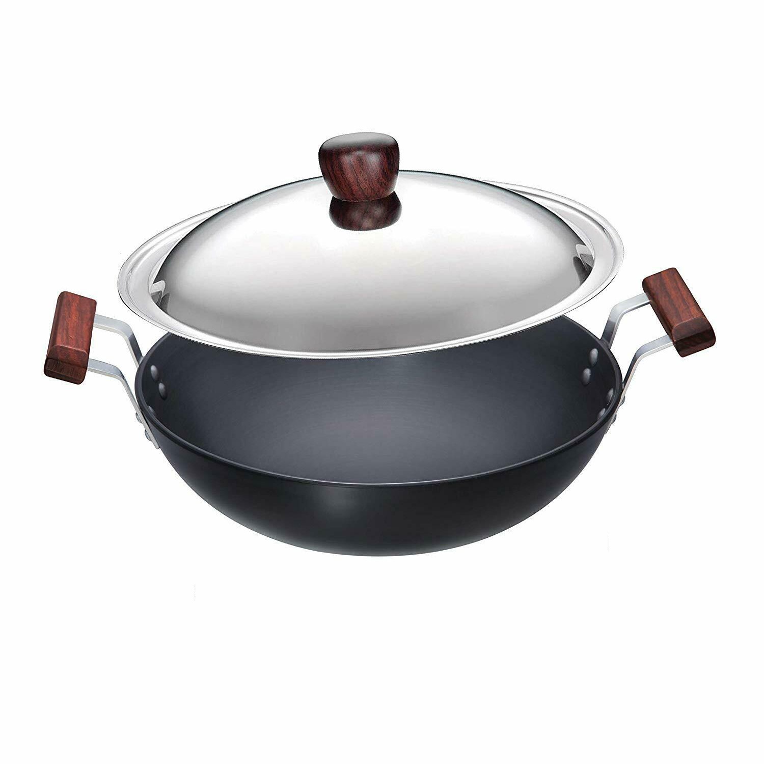 Hawkins Futura Hard Anodised Deep-Fry Pan 33cm-3