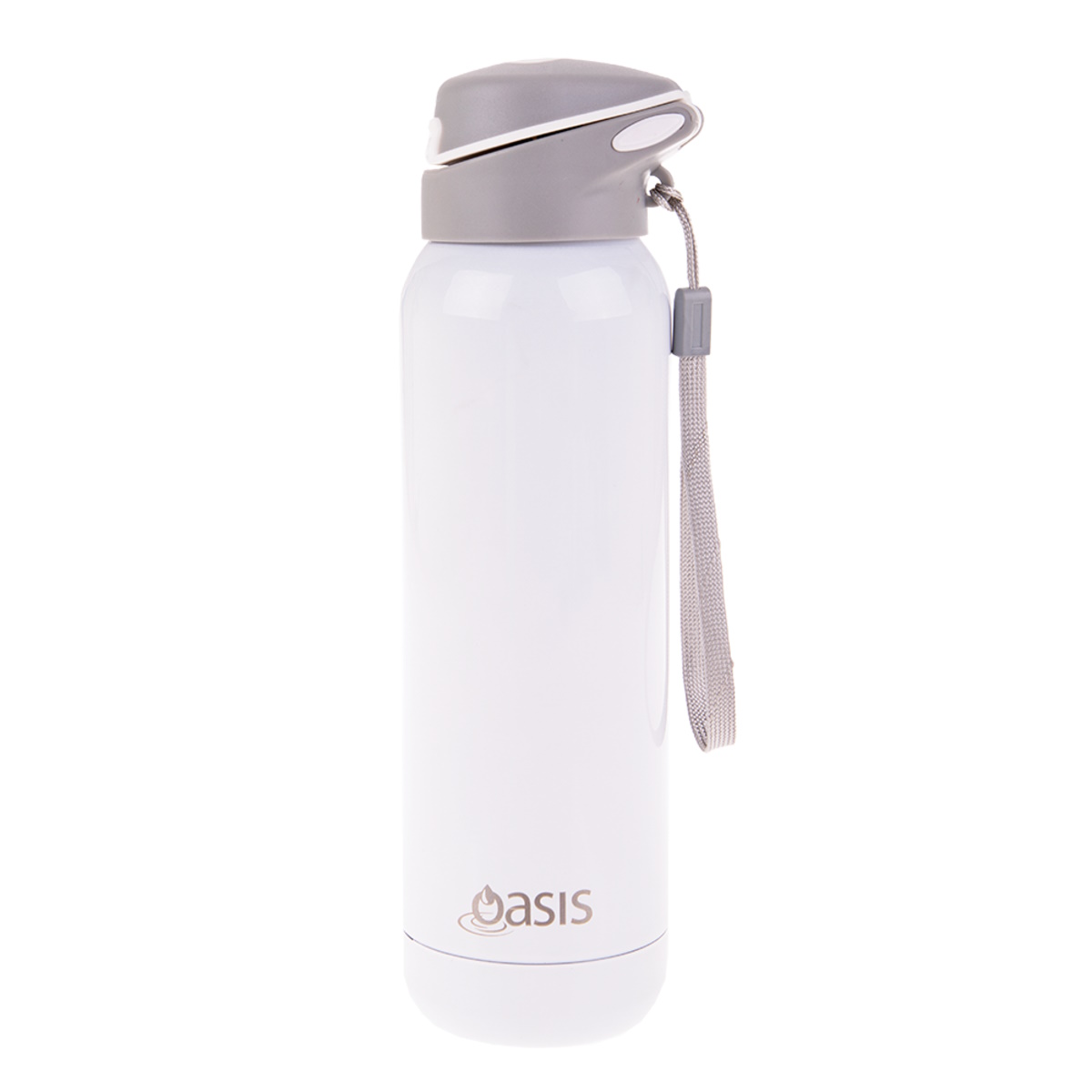 Oasis Stainless Steel Insulated Sports Bottle With Straw 500ml White-2