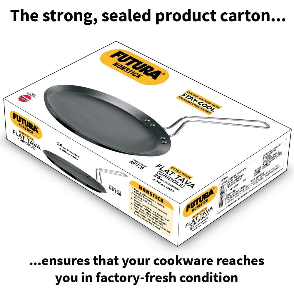 Hawkins Futura Nonstick Flat Tava 26cm (NFT26)-4