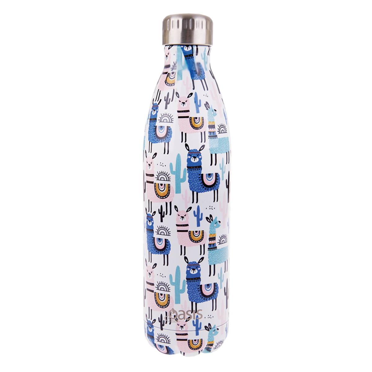 Oasis Stainless Steel Double Wall Insulated Drink Bottle 750ML -Llamas-4