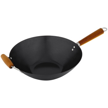 Cuisena  Non-Stick Stir Fry Wok Acacia Handle 35cm 