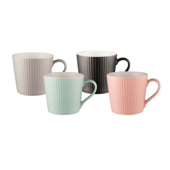  Bundanoon Mod Mug Set Of 4-ribbed