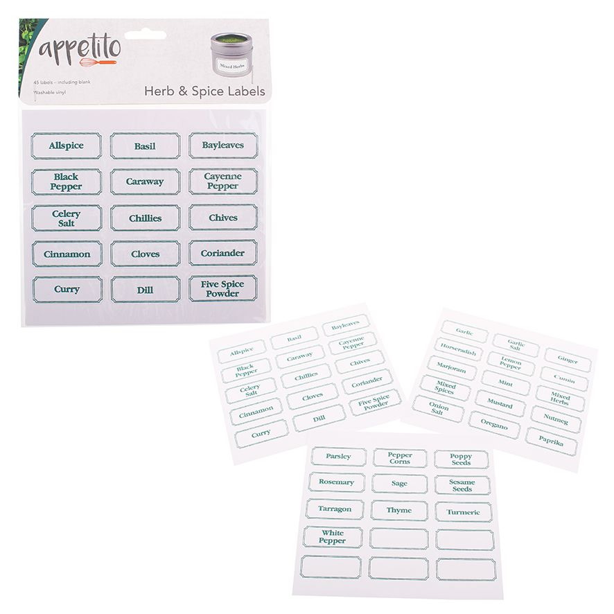 Herb & Spice Labels Pack 45