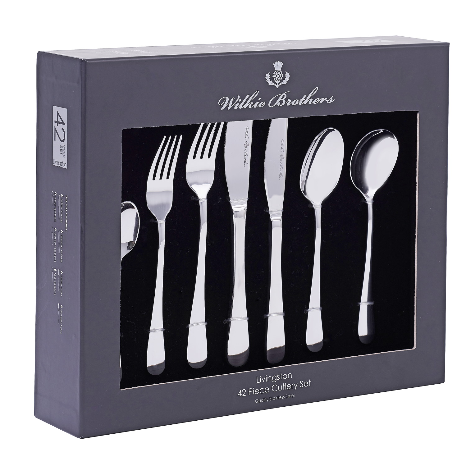 Wilkie Brothers Livingstone 42pc Cutlery Set-1