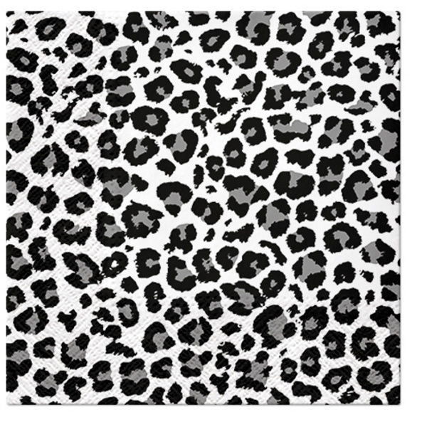 Paw Lunch Napkin 33cm Panther Print-3