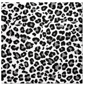 PAW LUNCH NAPKIN 33CM PANTHER PRINT