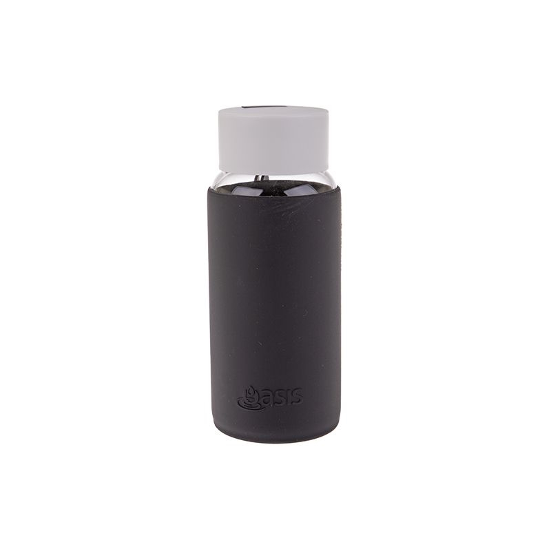 Oasis Borosilicate Glass Water Bottle 500ml-Black-3