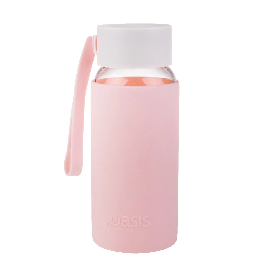 Oasis Borosilicate Glass Water Bottle 500ml-Pink-2