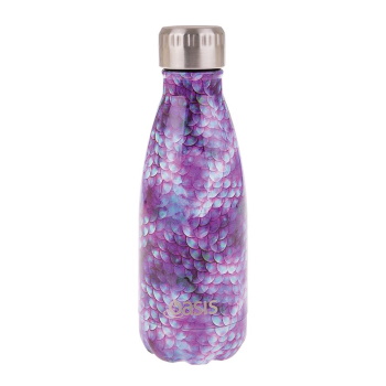Oasis S/s Double Wall Patterned Drink Bottle 350ml -Dragon Scales