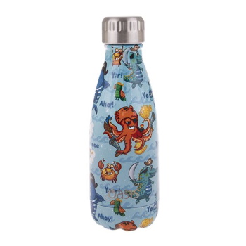 Oasis S/s Double Wall Patterned Drink Bottle 350ml -Pirate Bay