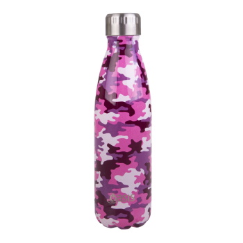 Oasis S/s Double Wall Ins. Drink Bottle 500ml-Camo Pink