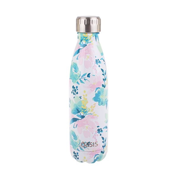 Oasis S/s Double Wall Ins. Drink Bottle 500ml-Floral Lust-1