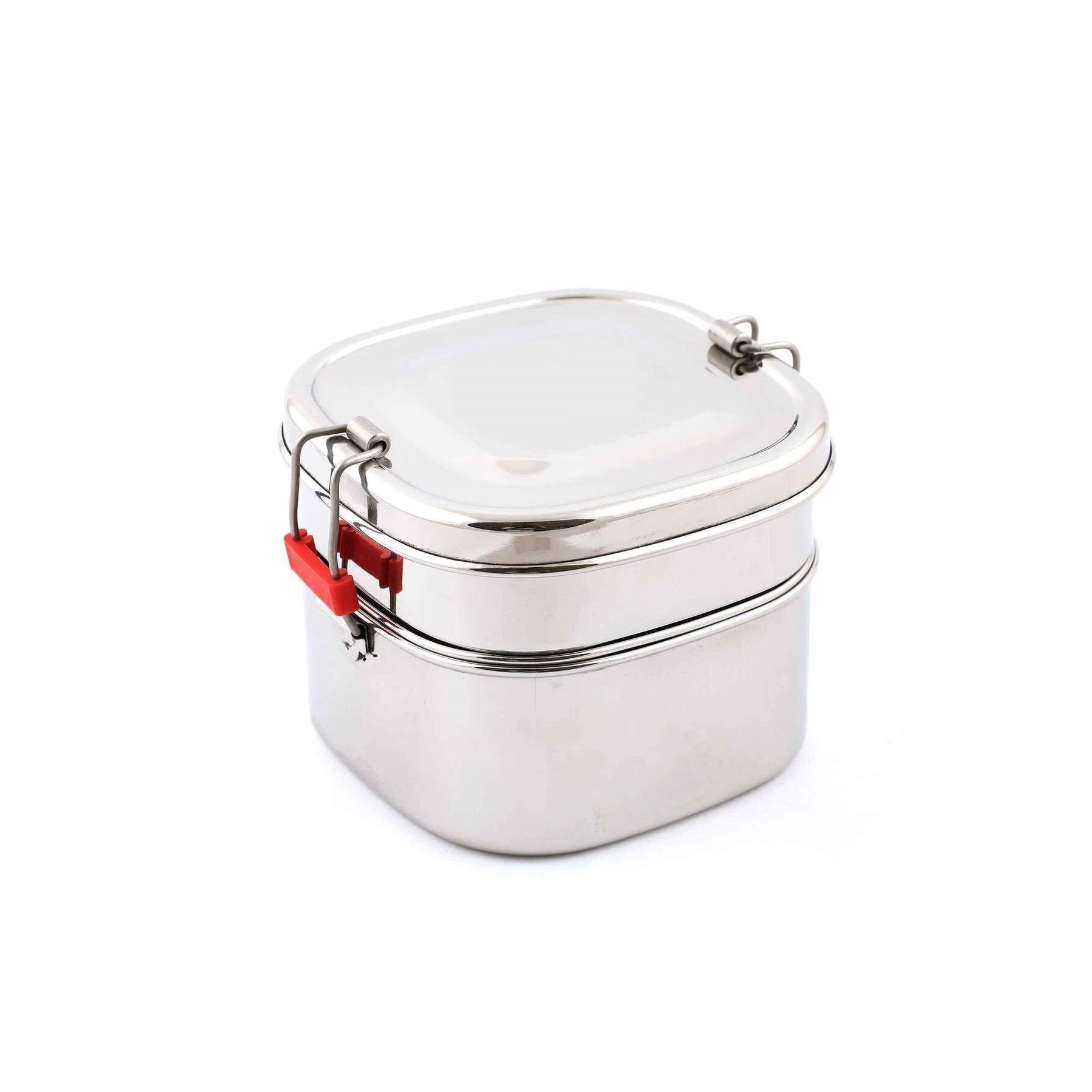 Stainless Steel Lunch Box Square Double-4
