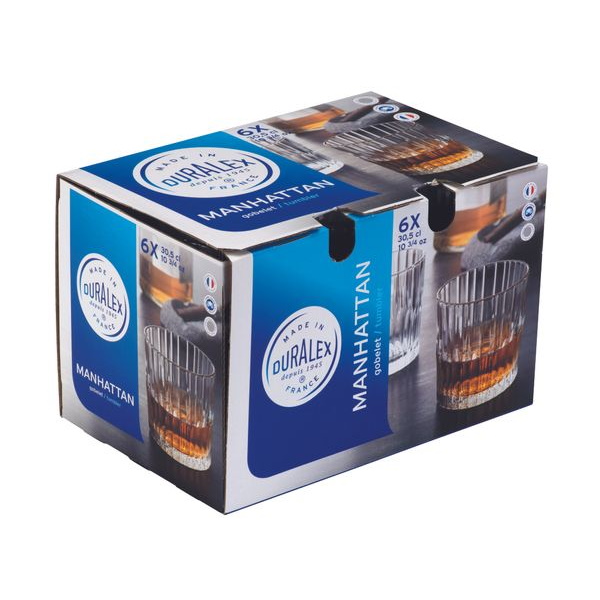 Duralex Manhattan Highball Tumbler 305ml Set of 6-4