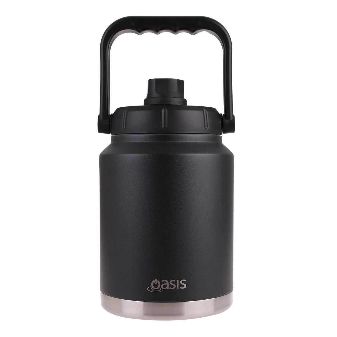 Oasis Stainless Steel Double Wall Insulated Jug With Carry Handle 2.1l - Black-1