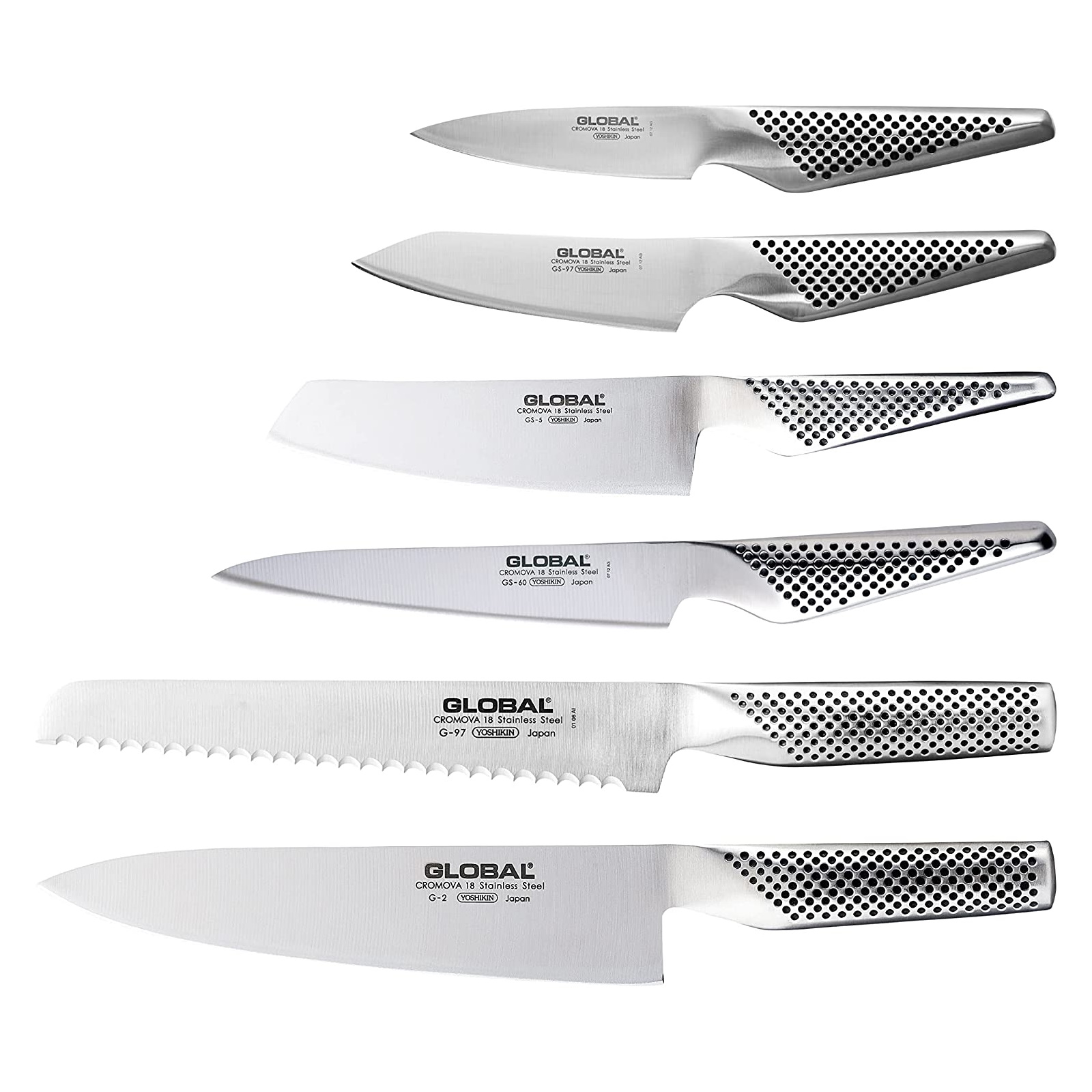 Global Hashira Knife Block Set, 7 Piece Walnut-3