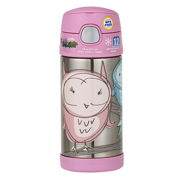 Thermos FUNtainer Insulated Drink Bottle, 355ml Owl-3