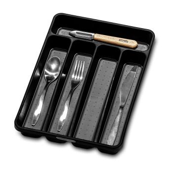 Madesmart Mini 5 Compartment Cutlery Tray - Carbon