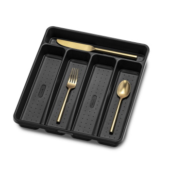 Madesmart 5 Compartment Cutlery Tray - Carbon