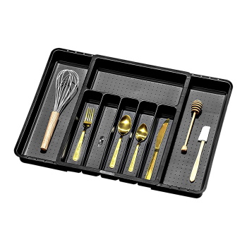 Madesmart Expandable Cutlery Tray - Carbon