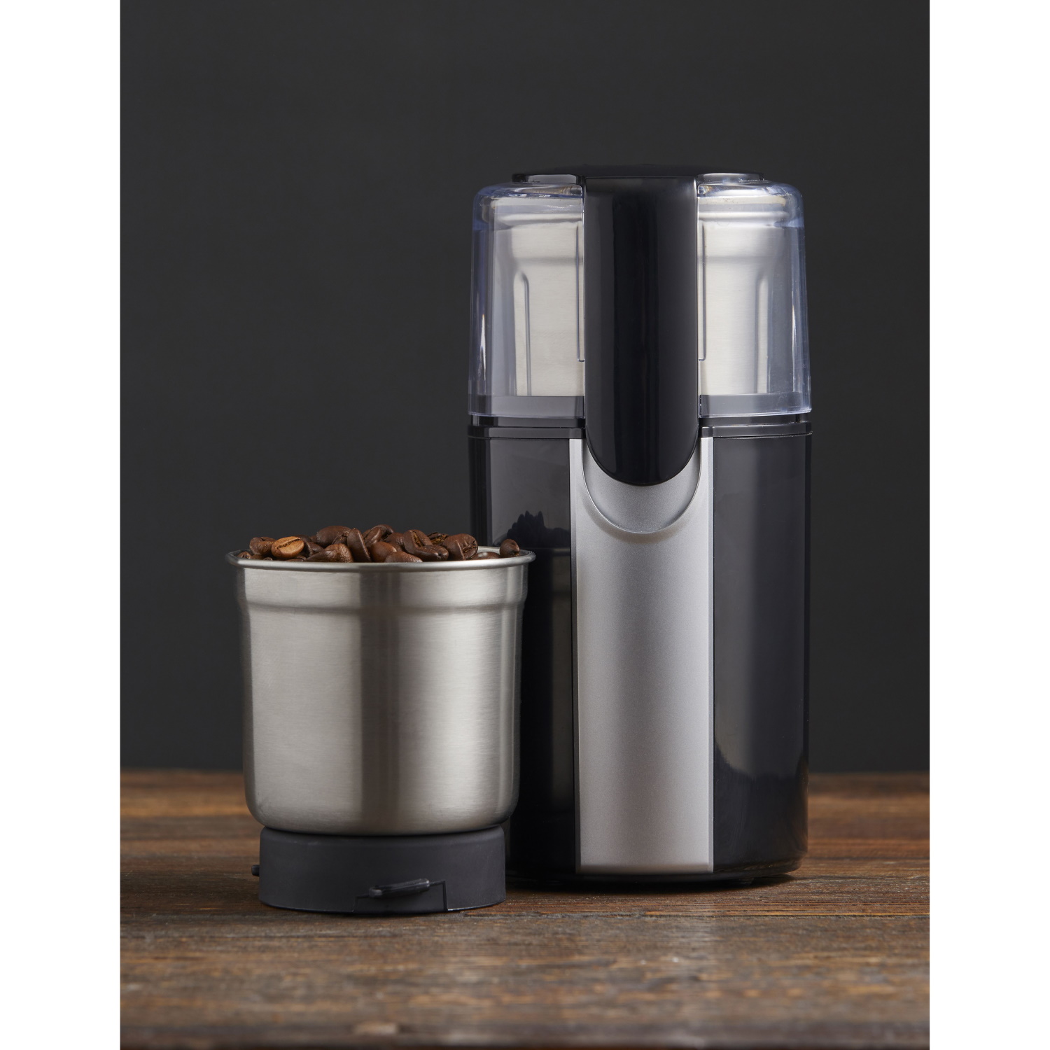 Leaf & Bean 2 In 1 Electric Coffee & Spice Grinder Black/stainless Steel-2
