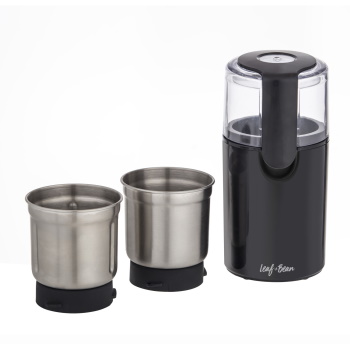 Leaf & Bean 2 In 1 Electric Coffee & Spice Grinder Black/stainless Steel