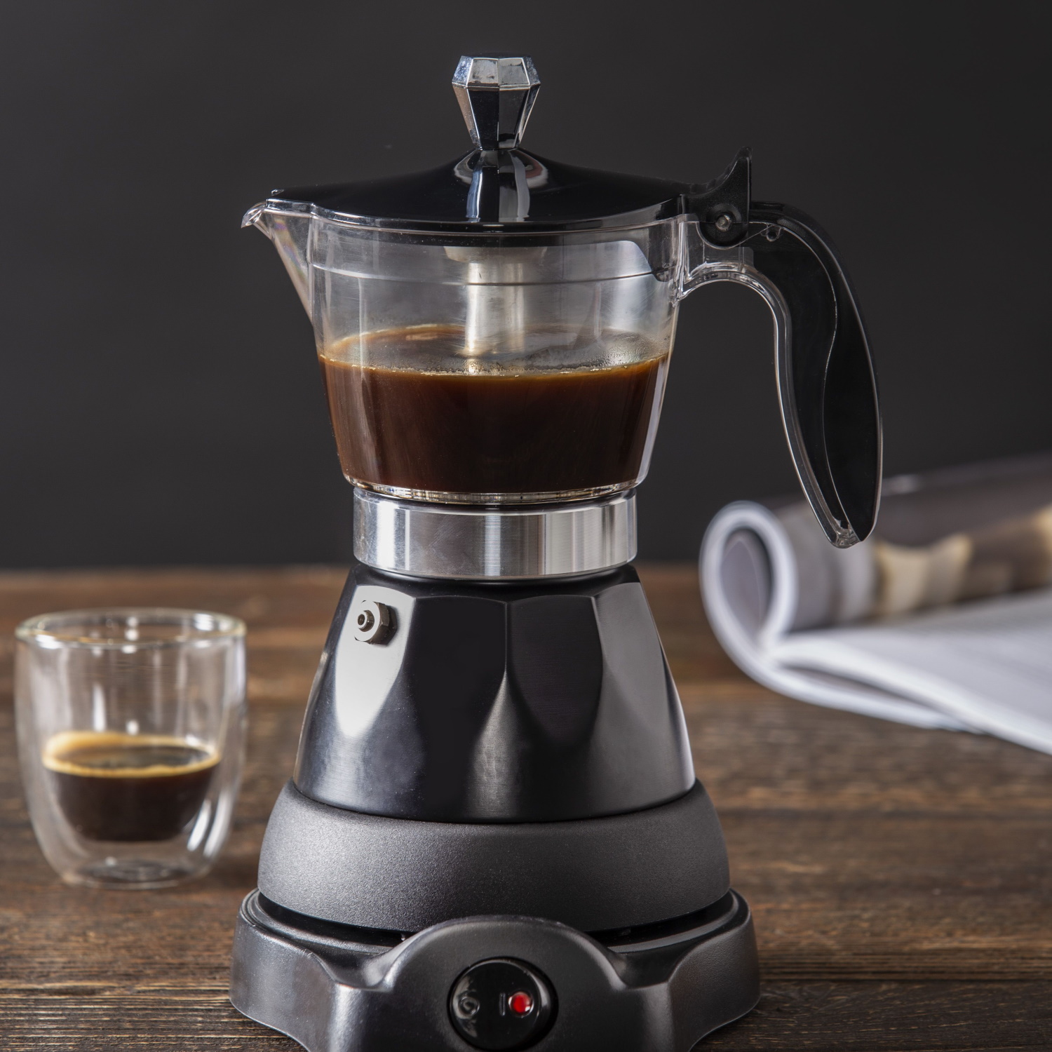 Leaf & Bean Electric Espresso Maker 17x13x25cm/3 Cup-3