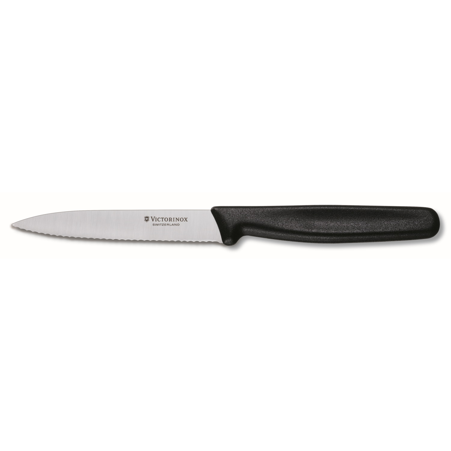 Victorinox Paring,10cm Ptd Wavy, Black