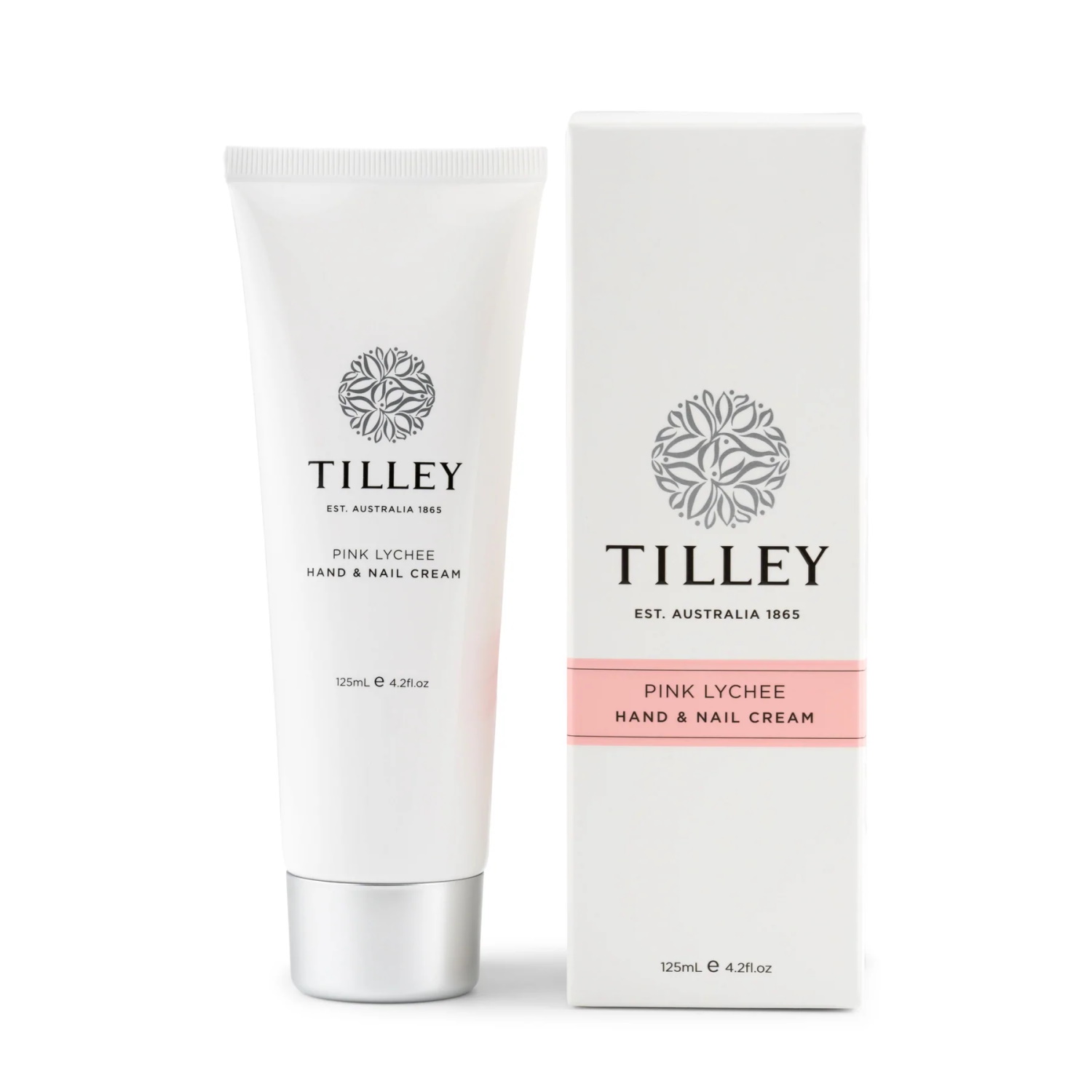 Tilley Classic White Pink Lychee Hand & Nail Cream 125ml-4