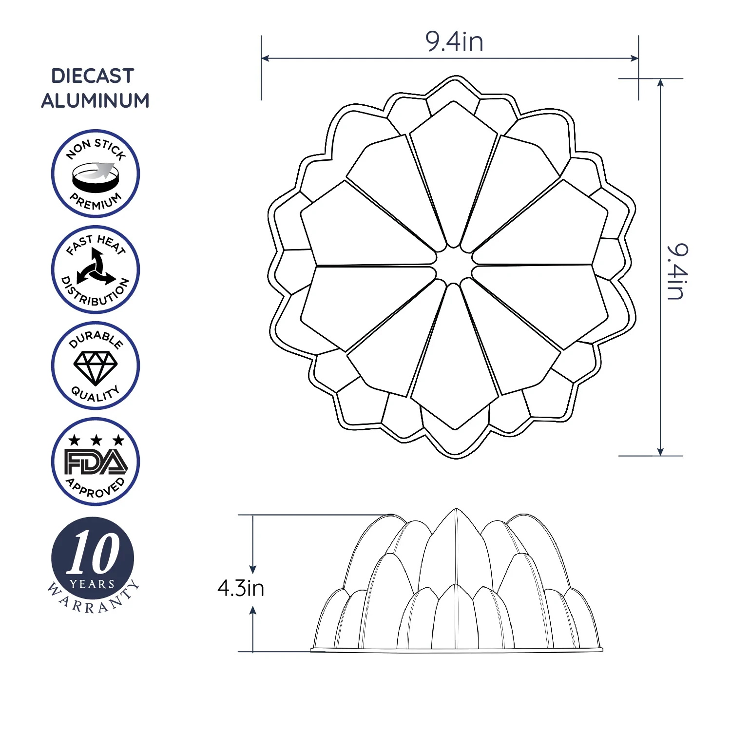 Bakers Secret Cascade 23.9x23.9x11cm -3
