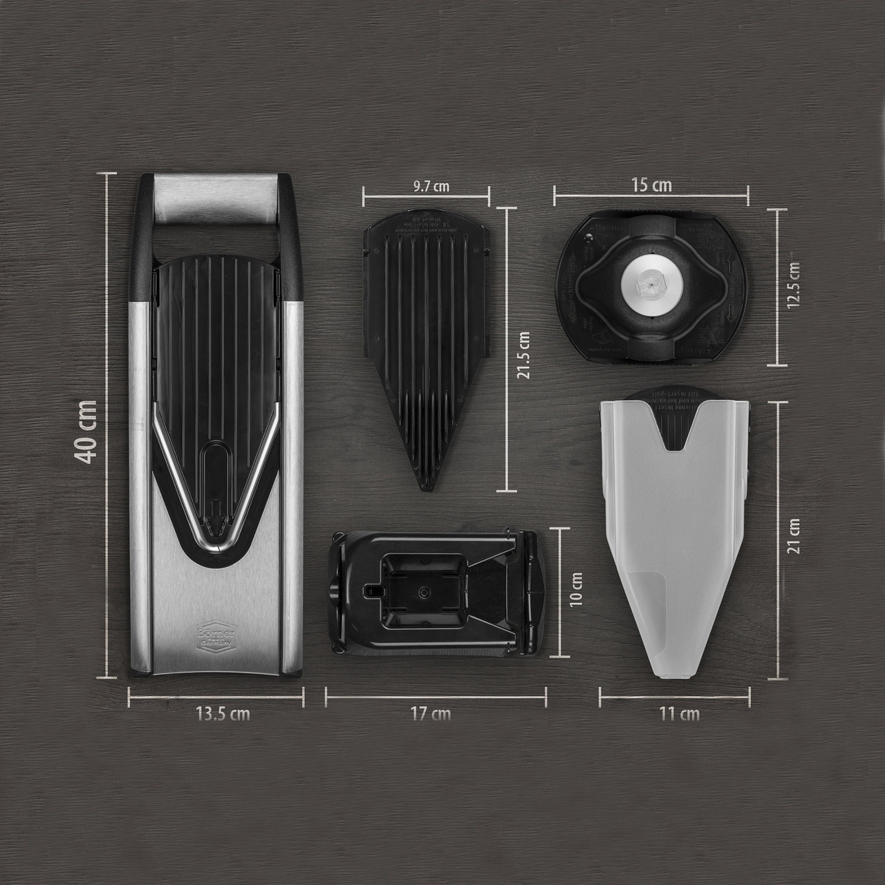 BORNER V6 Slicer Pro Set, Black/Stainless Steel-2