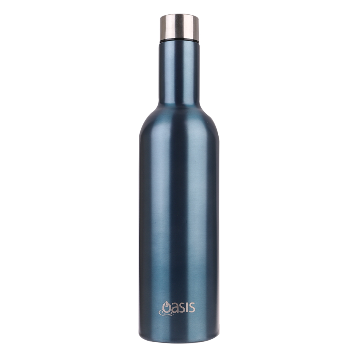Oasis S/s Double Wall Ins. Wine Traveller 750ml-Sapphire