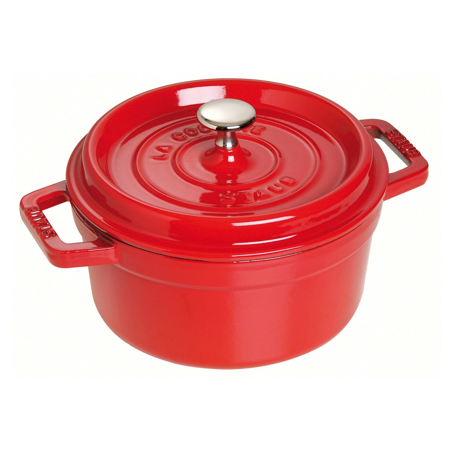 Staub Round Cocotte - 26cm Cherry Red-1