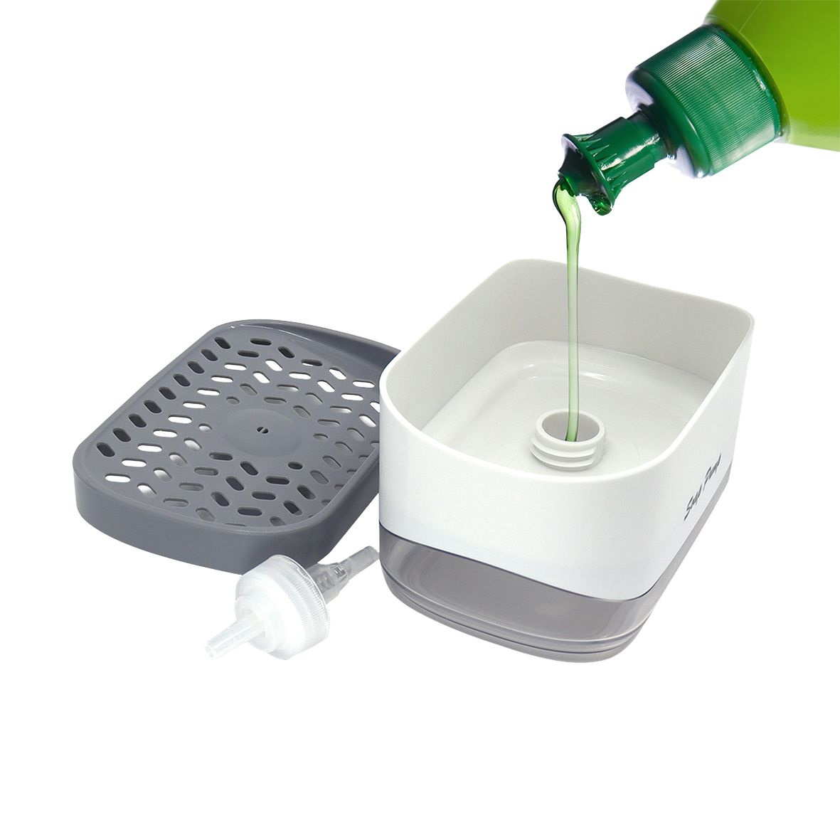 Grand Fusion Soap Dispensing Sponge Holder-4