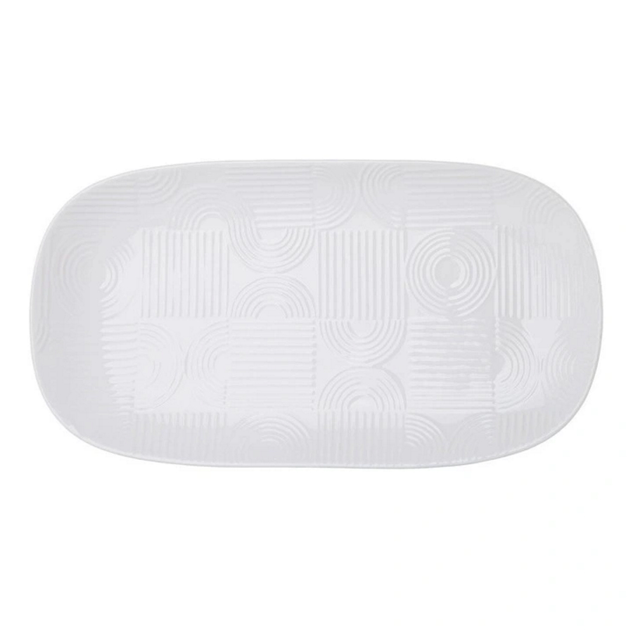 Maxwell & Williams Arc Oblong Platter 33x18cm White Gift Boxed -1