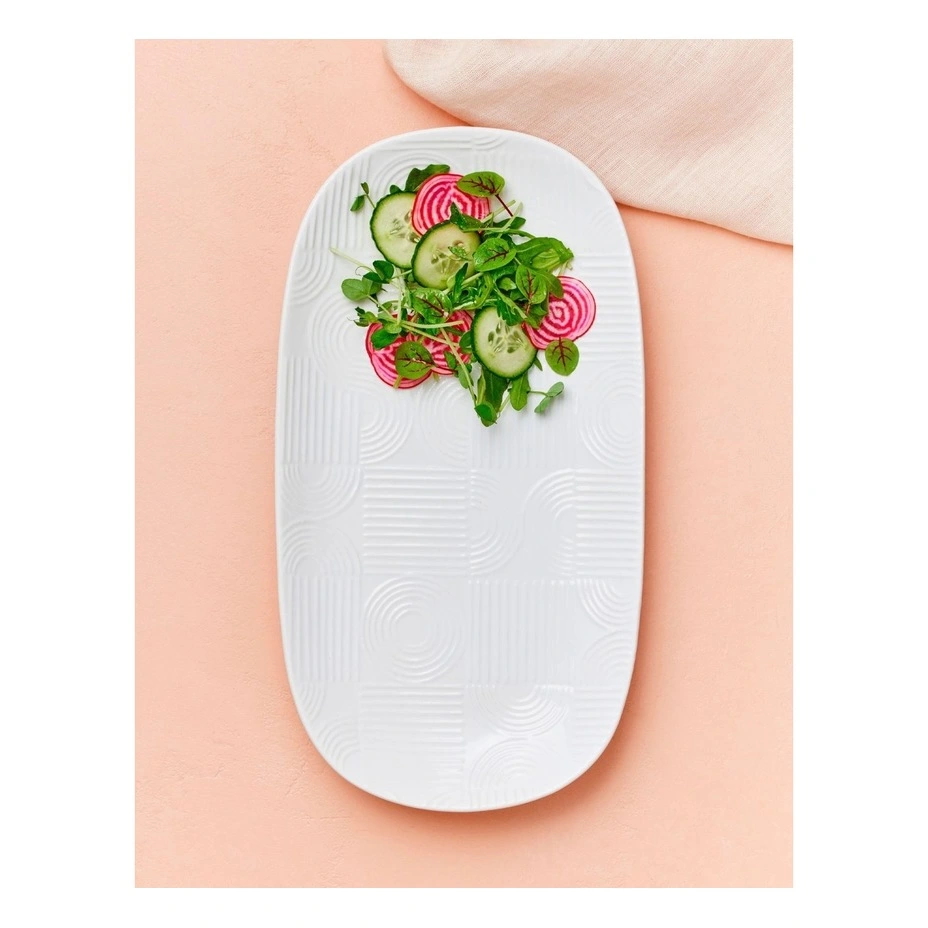 Maxwell & Williams Arc Oblong Platter 33x18cm White Gift Boxed -3
