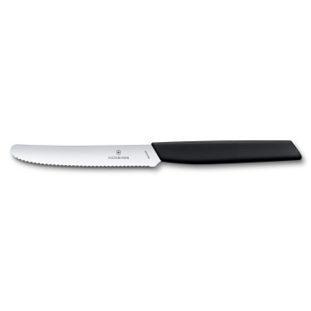 Victorinox Swiss Modern Tomato Knife Wavy Edge Black