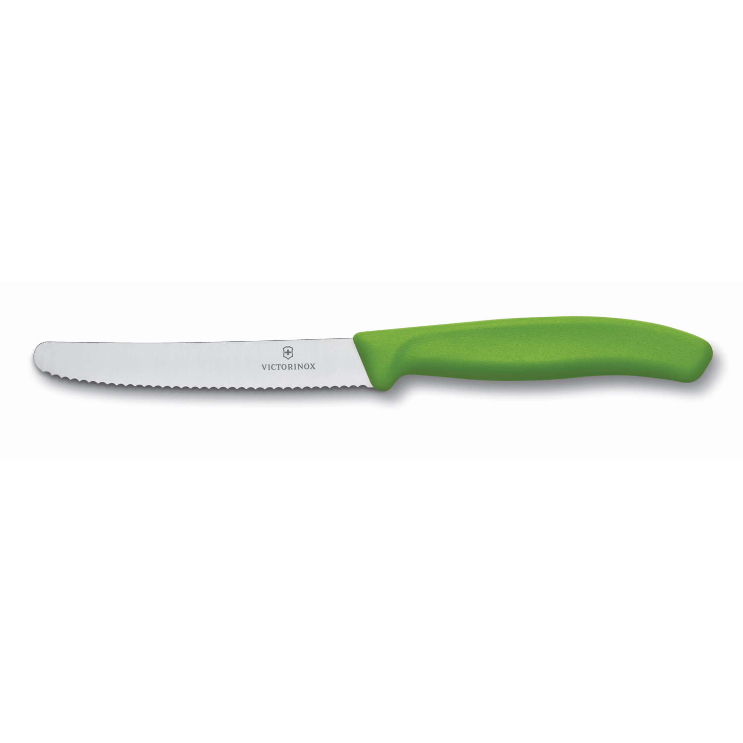 Victorinox Steak and Tomato Knife Round Tip Wavy Edge 11cm Green 