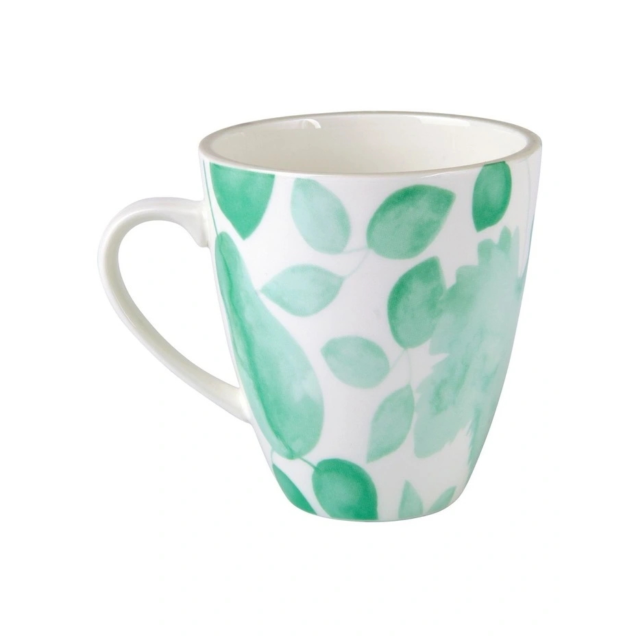 Maxwell & Williams Giverny Coupe Mug Set of 4 350ML Green Gift Boxed -3