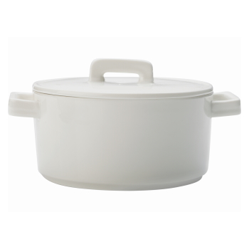 Maxwell Williams Epicurious Round Casserole 1.3L White Gift Boxed