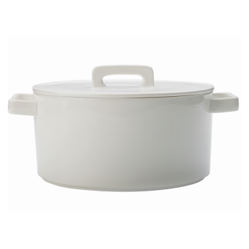 Maxwell Williams Epicurious Round Casserole 2.6L White Gift Boxed