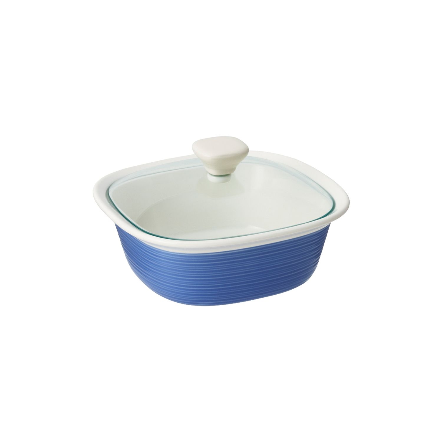 CorningWare Etch Blue Cornflower 1.4L Casserole w/ Glass Lid-2